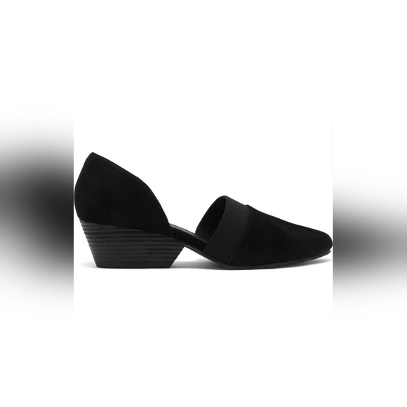 Eileen Fisher Hilly Wedge d'Orsay Pump Black 10 M - Picture 4 of 6
